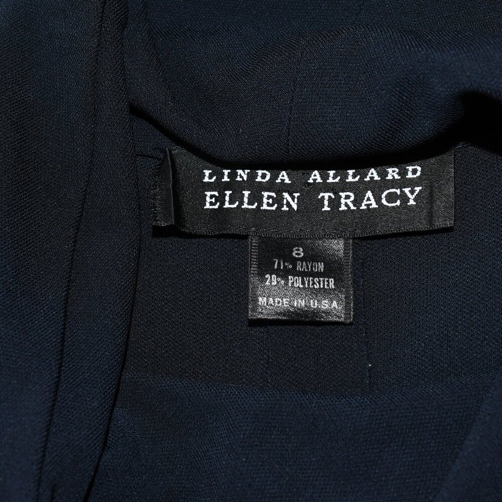 Linda Allard Ellen Tracy Navy Dress - Picture 3 of 3